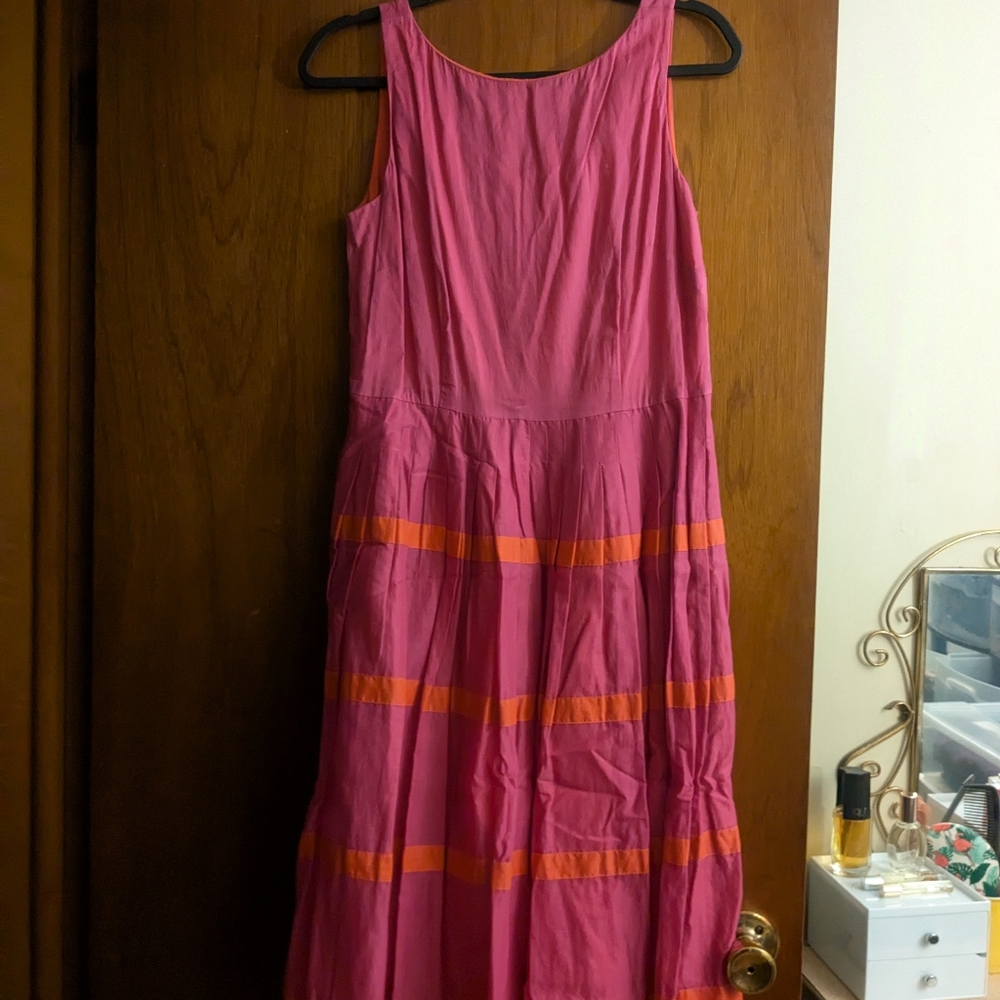 Talbots Pink & Orange Dress